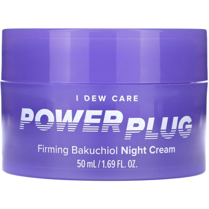 I Dew Care, Power Plug, Firming Bakuchiol Night Cream, 1.69 fl oz (50 ml) blue