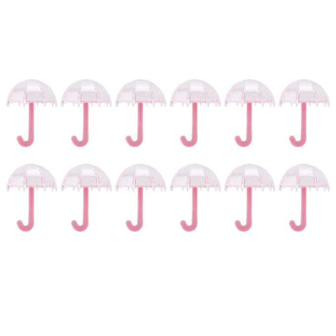 12 stuks Paraplu Vorm Snoepdoos Plastic Snoepdoos Container Bruiloft Decoratie Feestartikelen Roze roze