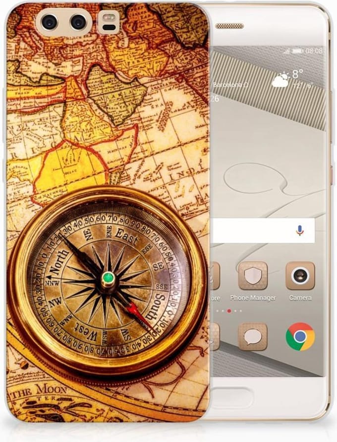 Huawei P10 Plus Siliconen Back Cover Kompas