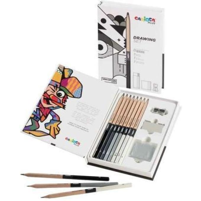 Carioca Plus Drawing Set Hard Box 10pcs Schrijfgerief Schrijfgerief