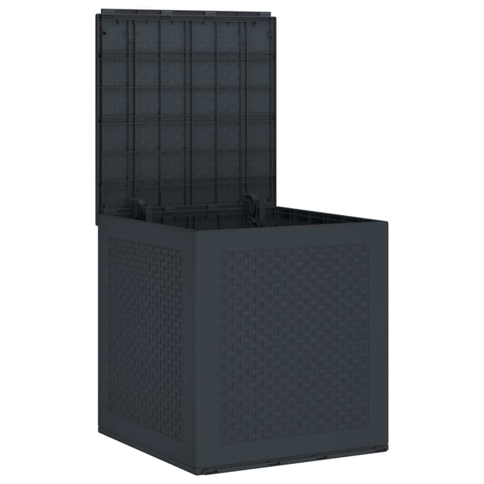 vidaXL - Opbergbox - met - opslag - Antraciet - 55 - x - 53 - x - 57 - cm - Polypropyleen