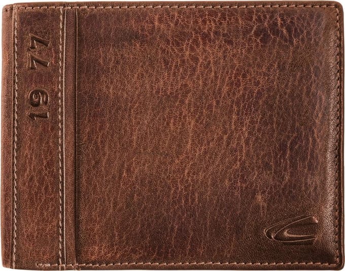 camel active Leren portemonnee Melbourne Horizontal Wallet Brown Lichtbruin