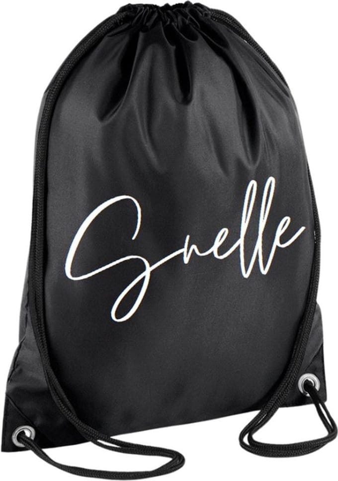 Snelle Gymtas Unisex Zwart - 1 Stuk