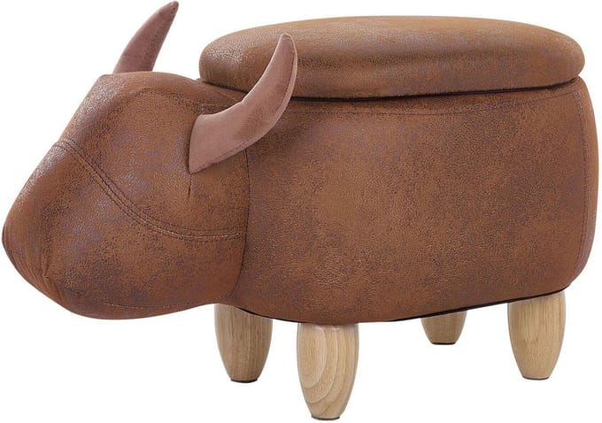 COW - Hocker - Lichtbruin - Kunstleer