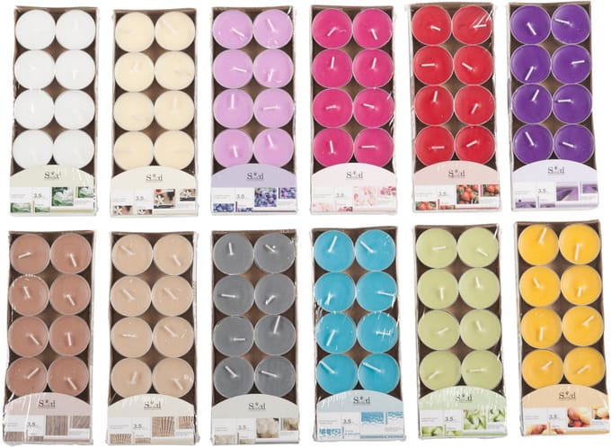 Tealight 12ass 10pcs d3,7cm