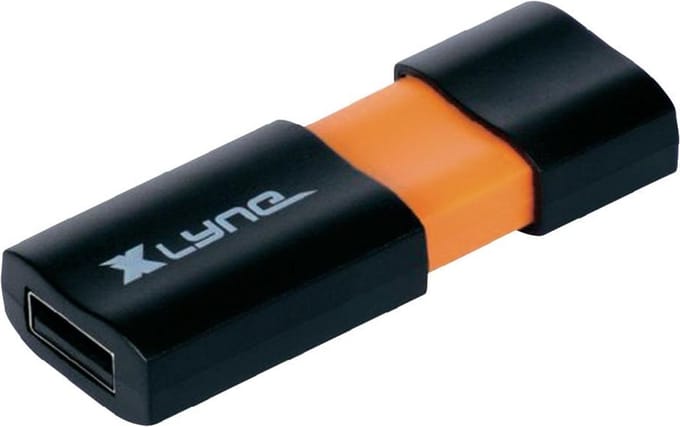 Xlyne Wave USB-stick 64 GB Zwart, Oranje 7164000 USB-A 2.0
