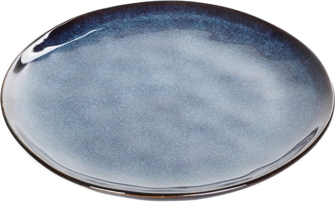 HOMLA - Dessertbord - Marineblauw - 20 cm - Modern design – 100% steengoed