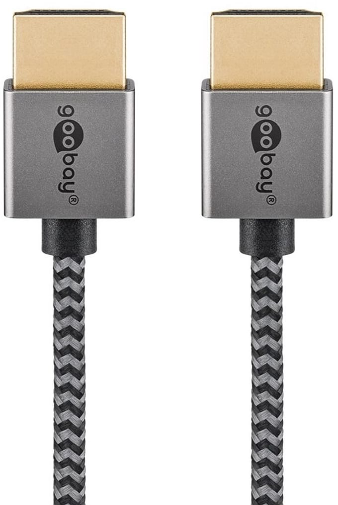 Goobay Slim High Speed HDMI-kabel met Ethernet, 4K/60 Hz, retailzak