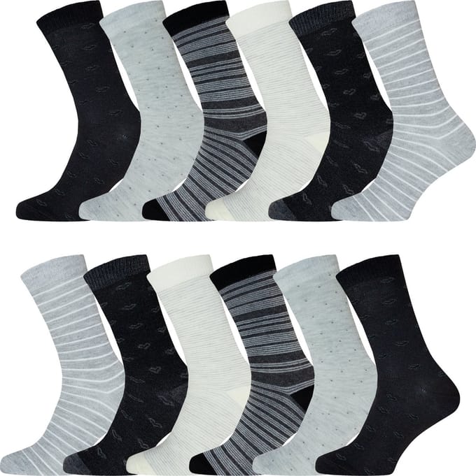 GIANVAGLIA® 12 Pack - Dames Sokken - 12 Paar - Mix Kleur - Maat 35-38 - Sokken Dames