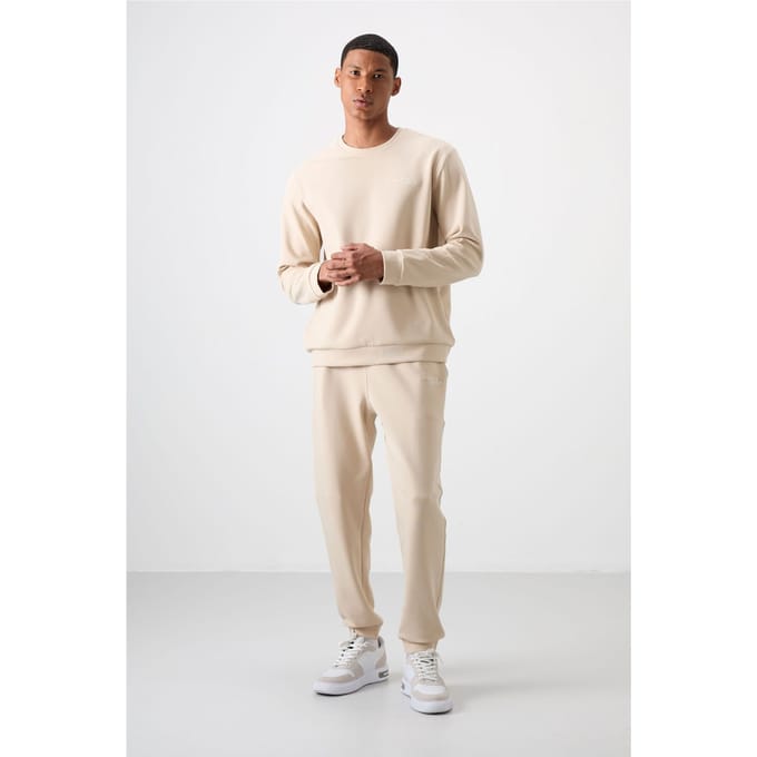 Heren Langekleurige Sweatshirt en Broek Set