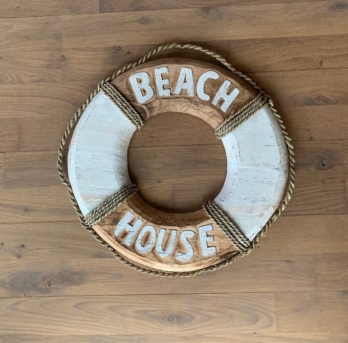 Wanddecoratie - wanddeco - naturel riet H70  Ø70  - Mendong