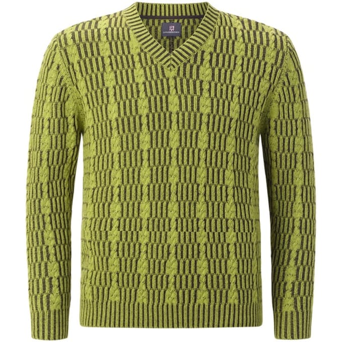 Jan Vanderstorm herren Trui - 52/54 - groen - Plus Size
