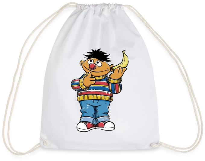 Sesamstraat Ernie Banana Telefoon Gymtas