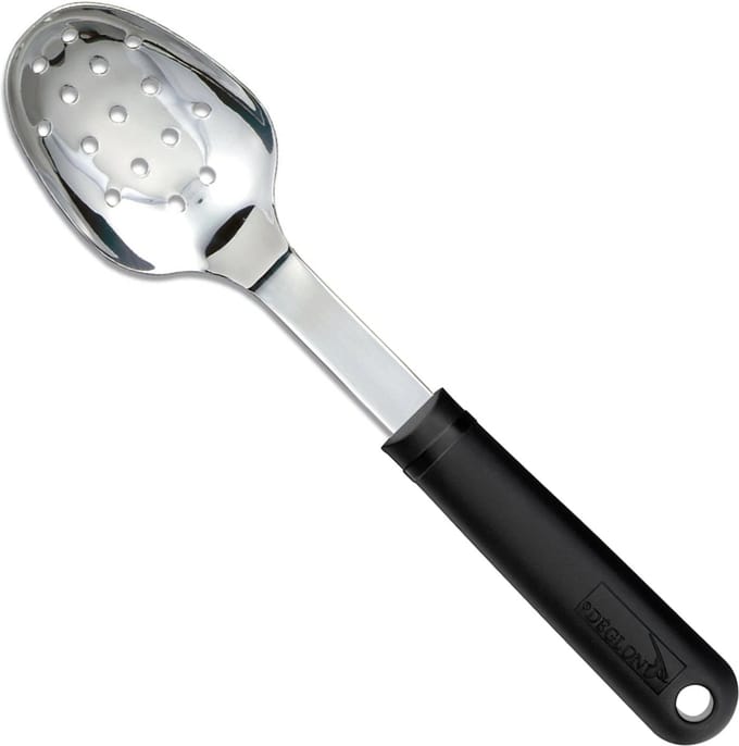 Déglon Geperforeerde korte lepel – Stop'Glisse – Roestvrij staal – 16 cm – Zwart