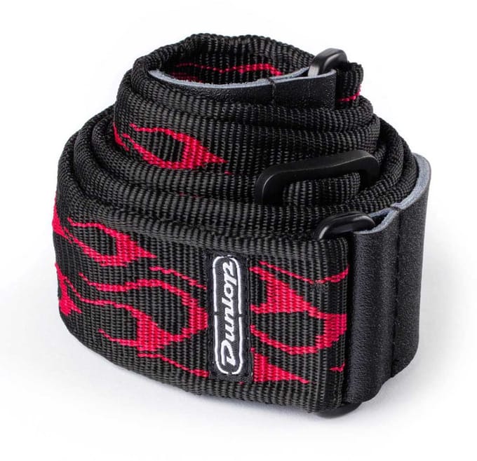 Jim Dunlop Standard - Gitaarband - Rood Geflammeerd