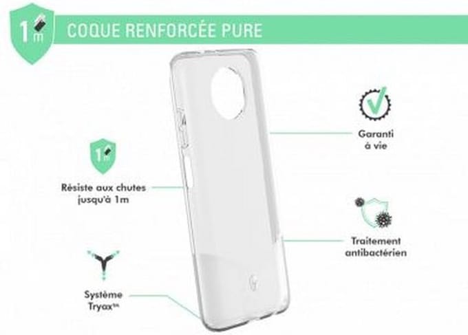 Force Case, Hoesje geschikt voor Xiaomi Redmi Note 9T - PURE Versterkt, Transparant