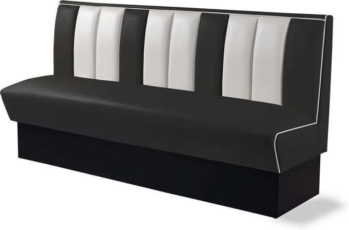 Bel Air Dinerbank Single Booth HW-180 Zwart