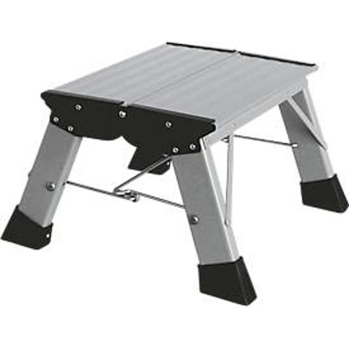 Inklapbare trap Treppy, 1 trede, aluminium