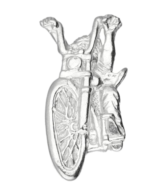 Zilveren Amerikaanse Chopper met rijder motor kettinghanger