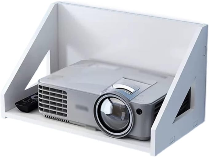 Projector Plank - Muurbeugel Houder - Entertainment Setup - Moderne Matte Afwerking - 50 Cm - Wit