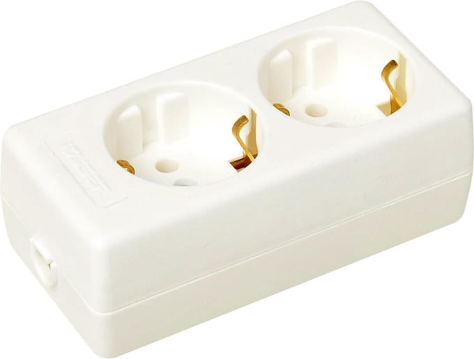 TCD monteerbaar 2V + RA wit zonder snoer