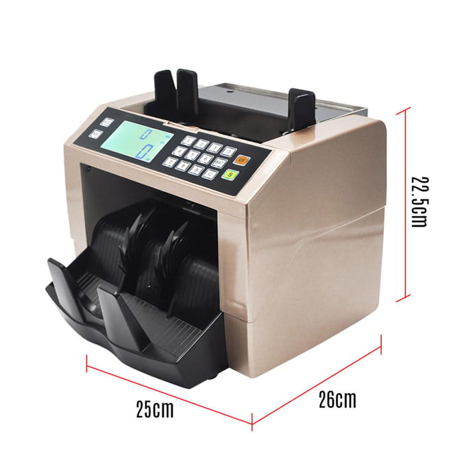 Machine automatique de comptage de billets de banque multi-devises avec écran LCD, avec UV MG UK Plug