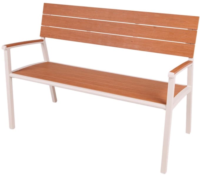 MaximaVida aluminium tuinbank Bermuda 120 cm ivoor