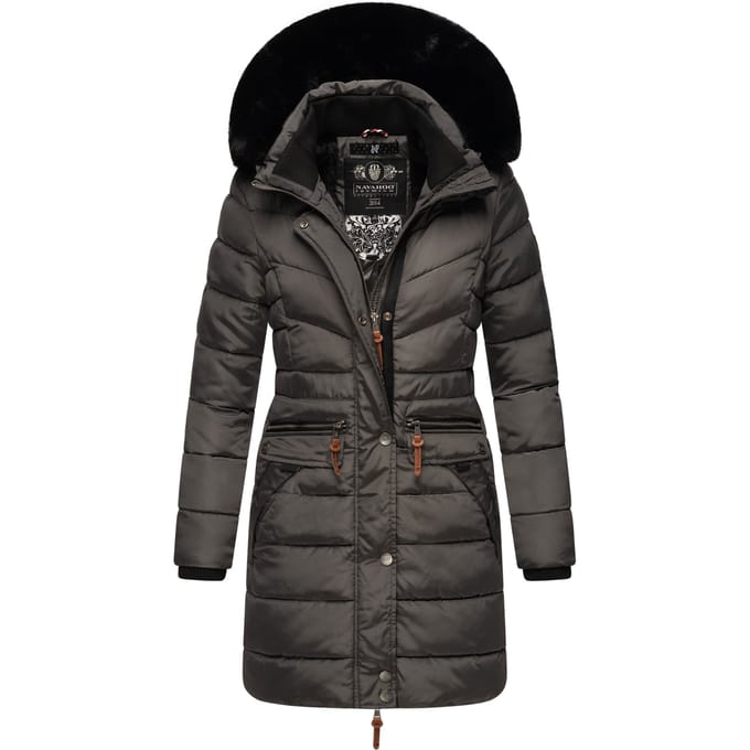 Navahoo Dames Winterjas Paula – Extra Warm, Waterafstotend & Met Afneembare Bontkraag