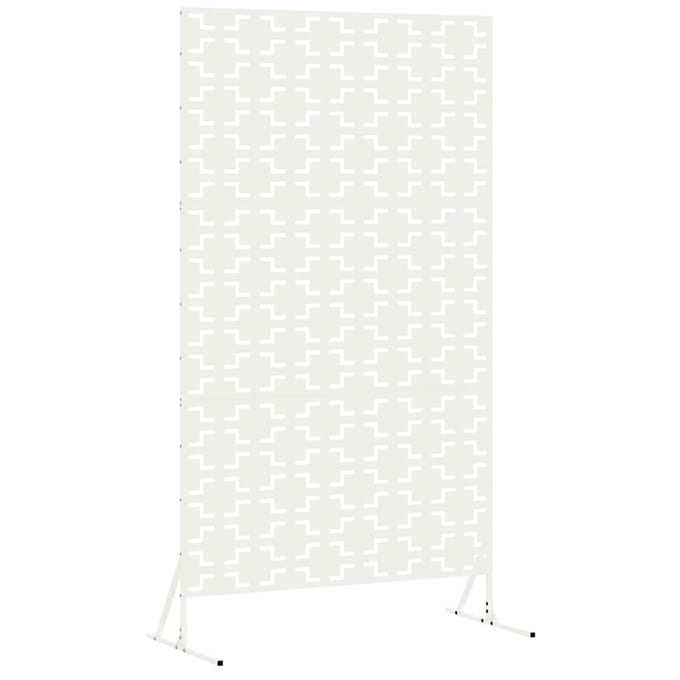 vidaXL - Privacyscherm - 100 - x - 50 - x - 180 - cm - Staal - Wit
