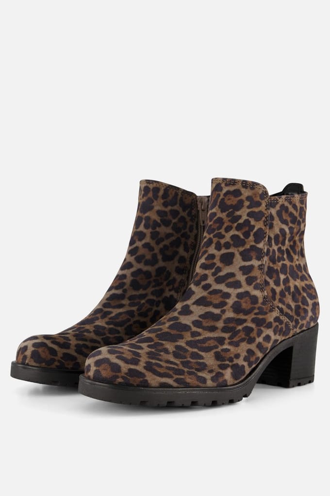 Gabor Gabor Leopard Enkellaarsjes bruin Suede