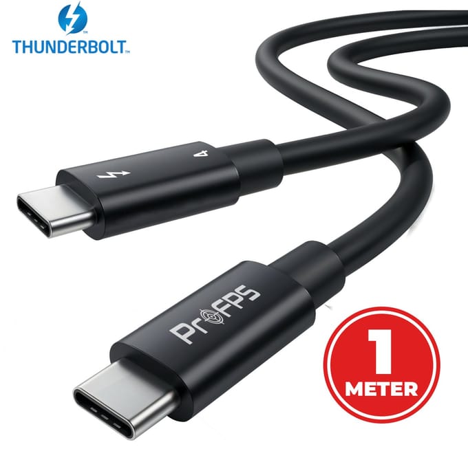 ProFPS Thunderbolt 4 Kabel - Gecertificeerd - 1 Meter - 40Gbps