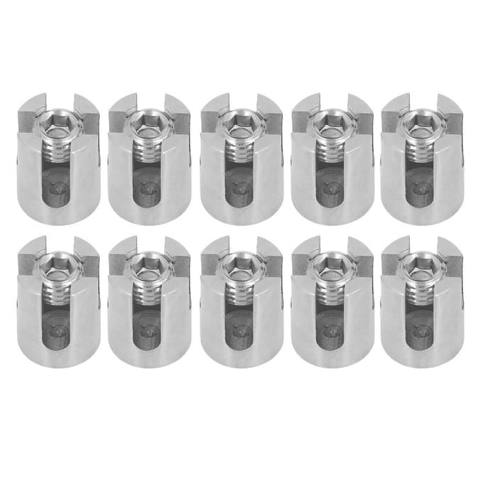 10PCS Garde-corps Câble Acier Inoxydable 316 Serre-câble Croisé Clips Câble Acier Adapté pour Câble Acier Inférieur à 8mm gray