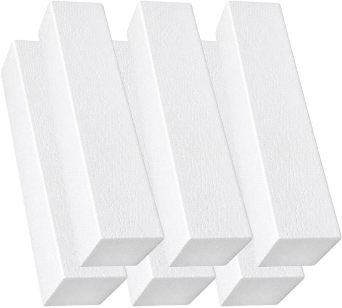 Piepschuim vormen - baksteen - 6x - 30 x 7,5 x 7,5 cm - styropor hobby / DIY vorm - basis knutselfiguren