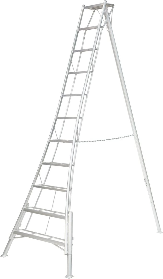 Niwaki Driepoot tuinladder 330 cm verstelbaar/ snoeiladder tripod ladder