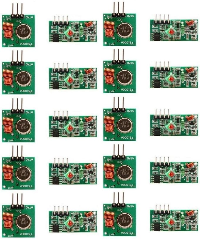 Draadloze Zendermodule - Ontvanger Set - Alarm Systemen - 433 MHz Frequentie - Compact Formaat