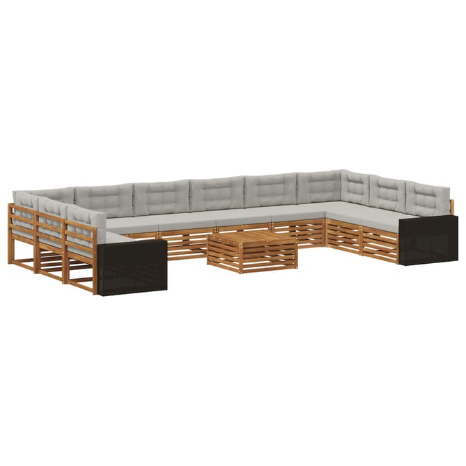 vidaXL - Sofa-Sets - 11 - st - Massief - Acacia - Hout