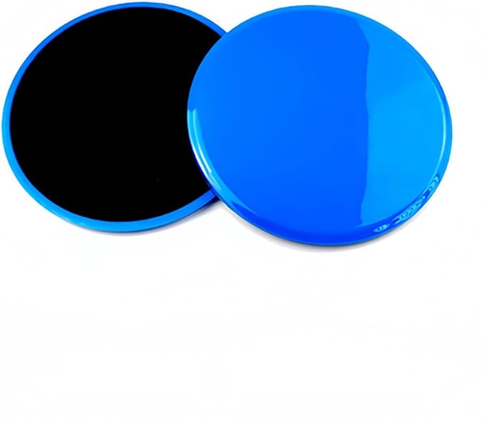 Core Sliders - Glijdende Discs - Buik & Core Training - Dubbelzijdig Gebruik - 17.8 cm Diameter - Blauw