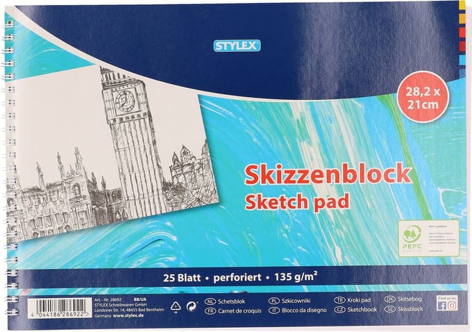 Schetsboek/tekenboek A4 25 vellen