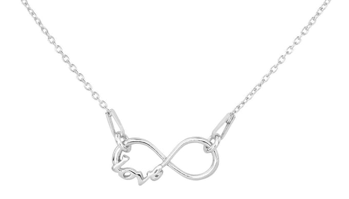ARLIZI 1535 Ketting Infinity Love Hanger - Dames - 925 Zilver - 47 cm