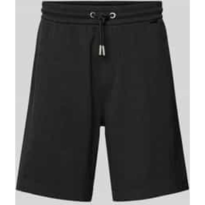 Regular fit sweatshorts met labeldetail