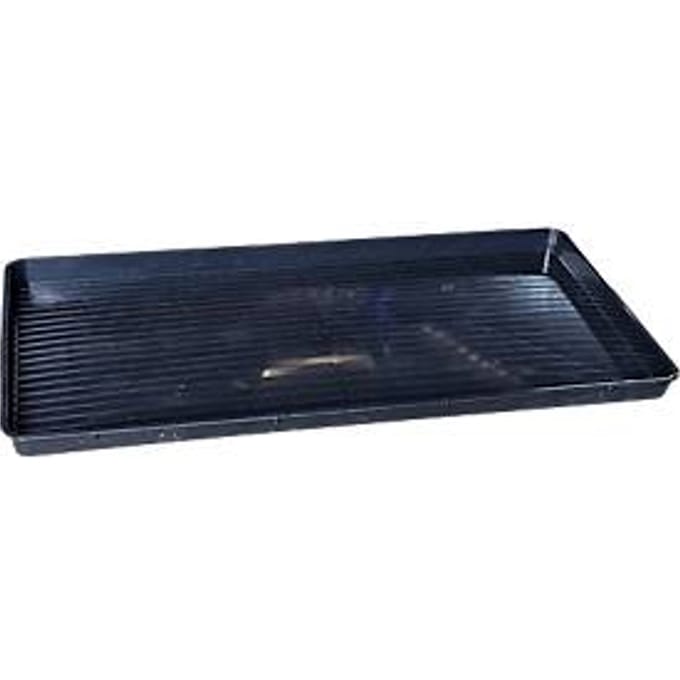 Lekbak voor kleine containers, volume 20 l, stapelbaar, B 550 x L 1100 x H 50 mm, polyetheen, zwart
