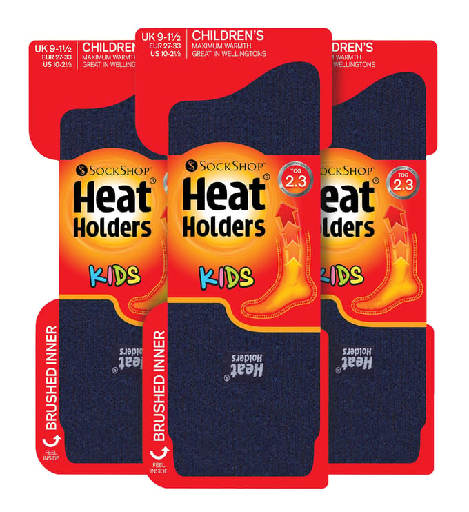 Heat Holders - Set van 3 thermo wintersokken voor kinderen - Indigo Blauw