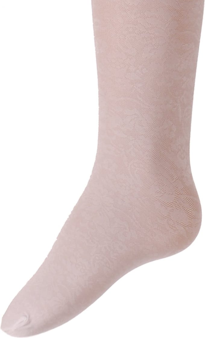 Panty wit met bloemmotief- 80/92