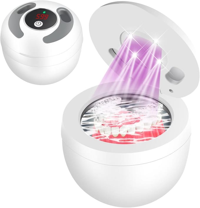 Ultrasone Retainer Cleaner Machine 200 ML met Digitale Timer en 4 Modi