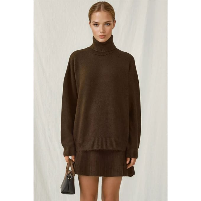 Geweven Oversized Coltrui Trui Set