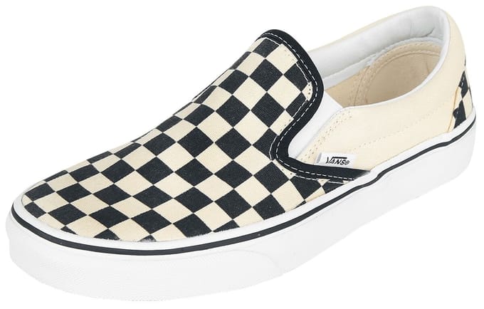Vans Classic Slip-On Unisex Zwart Wit Checkboard Canvas Skate Trainers