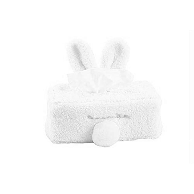 Tissuebox Muppet Tissuehoes Houder Praktisch Decoratief Handig Makkelijk te Gebruiken Elastische Band Leuke Konijnenoren Staart Pluizig Warm white
