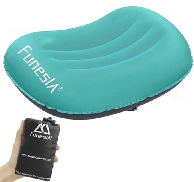 Opblaasbaar Camping Kussen Lichtgewicht en Compacter met Opbergtas - Perfect voor Reizen en Buitenactiviteiten