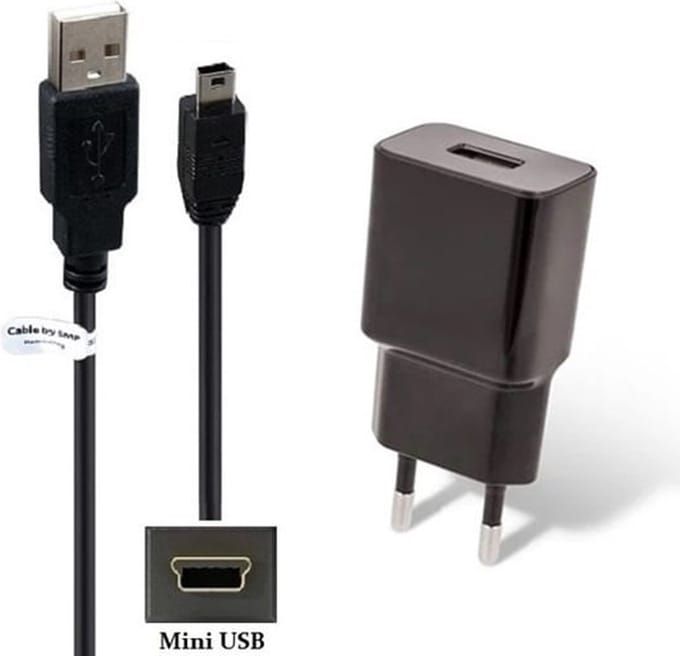 OneOne 2A lader + 2,2m extra sterke Mini USB kabel. Universele oplader adapter past op Sony DS 3 Wireless Controller, Move Motion Controller, PS3 SIXAXIS Wireless Controller