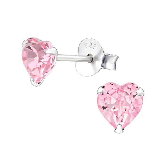 Montebello Oorbellen Libi Pink - 925 Zilver E-Coating - Hart - Ø5mm